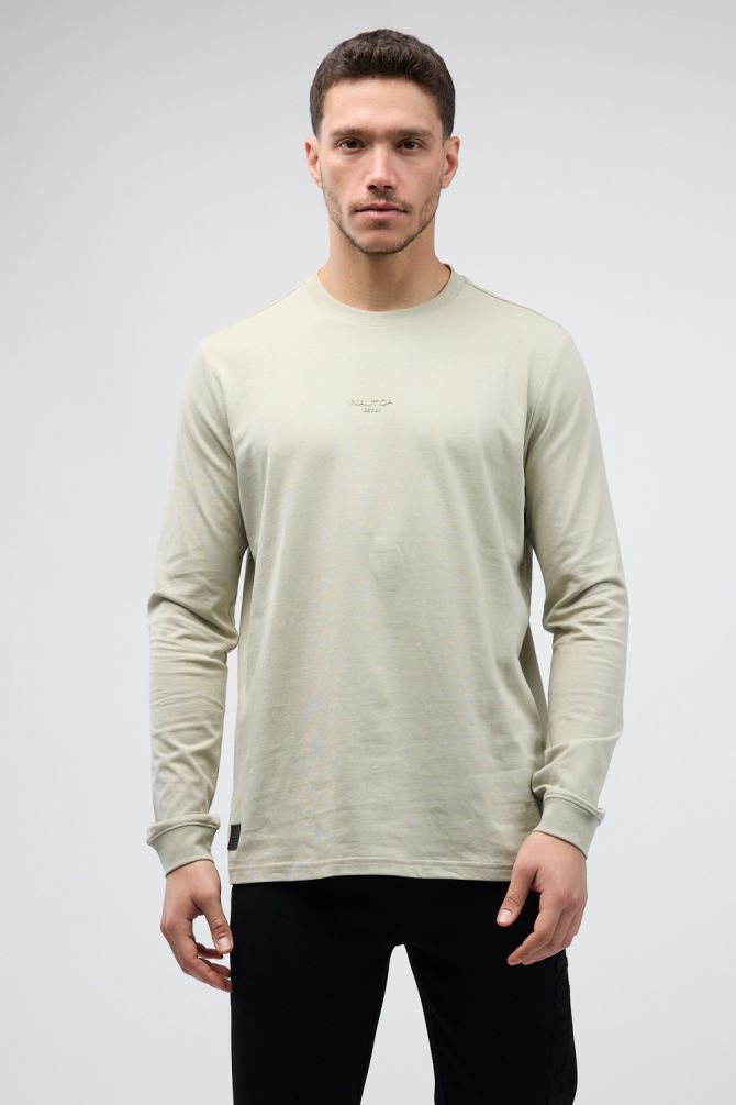 טי שירט ארוכה עם לוגו Nautica תלת ממדי לגברים