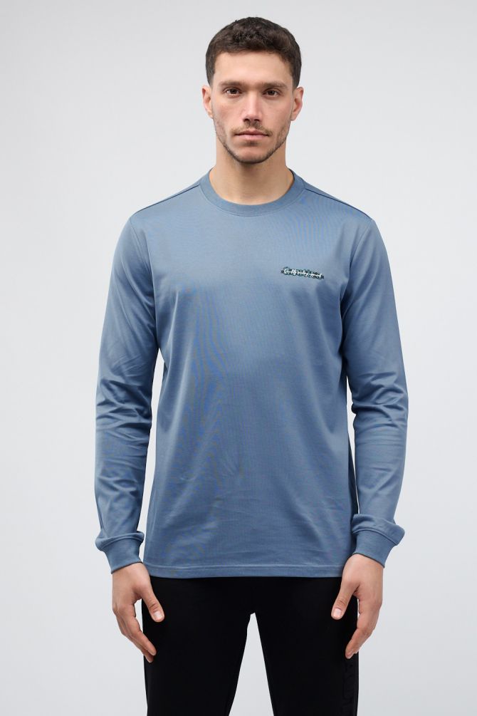 טי שירט ארוכה עם לוגו Nautica לגברים