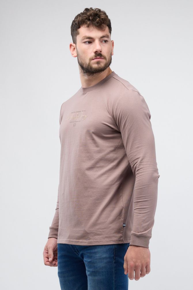 טי שירט ארוכה לגברים עם הדפס Nautica