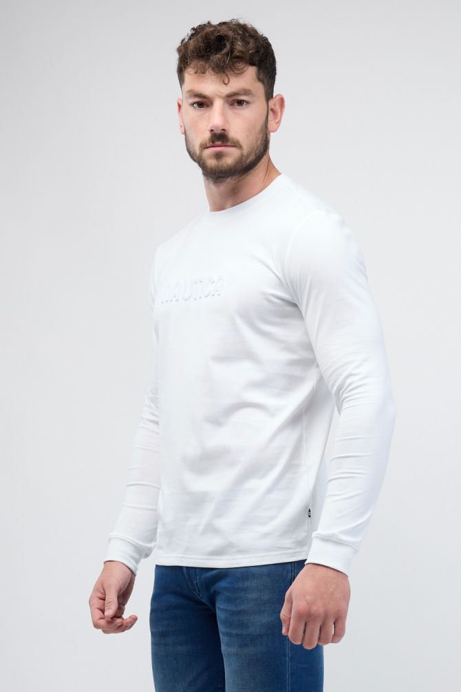 טי שירט ארוכה לגברים עם רקמת Nautica