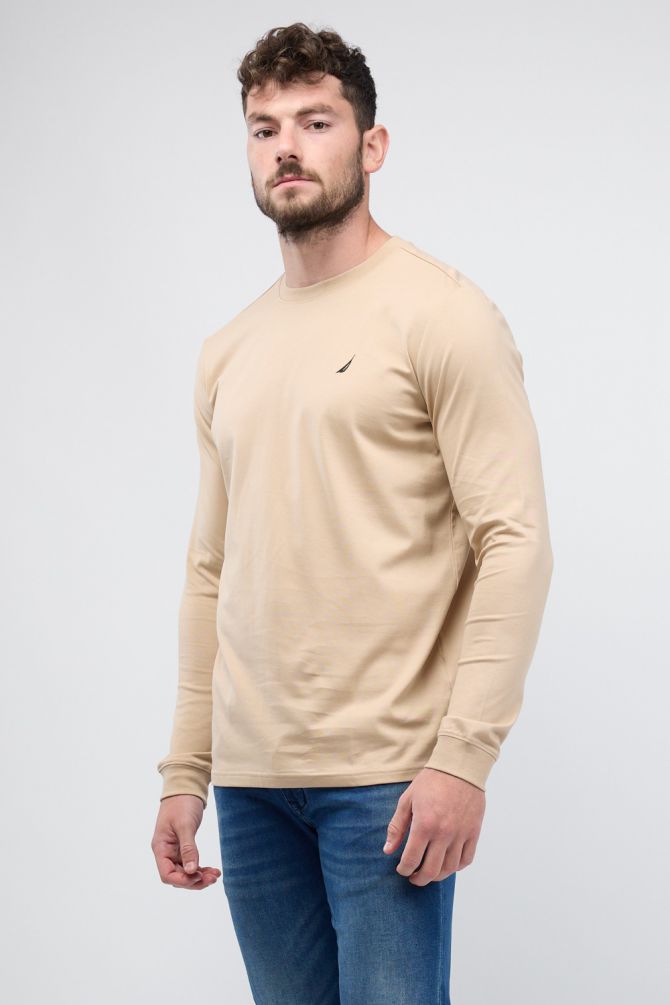 טי שירט ארוכה לגברים עם לוגו Nautica רקום