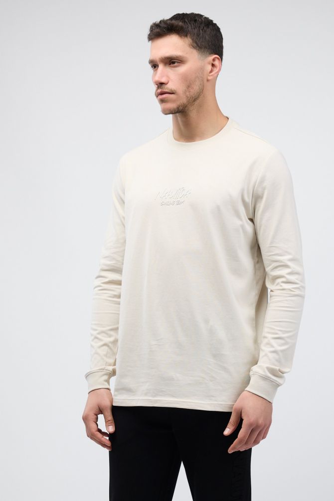 טי שירט ארוכה לגברים עם לוגו Nautica תלת ממדי