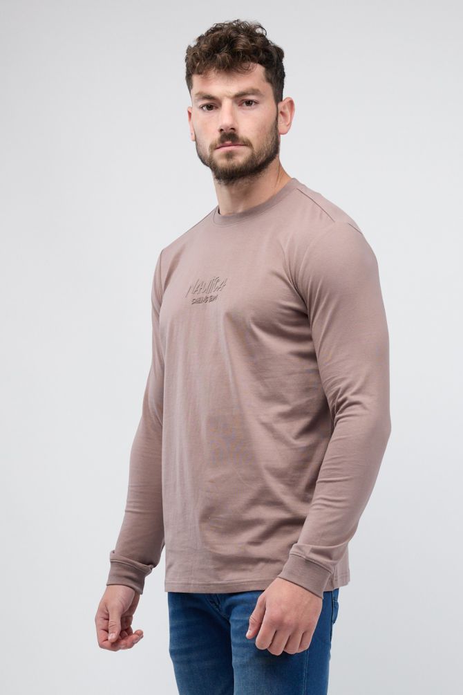 טי שירט ארוכה לגברים עם לוגו Nautica תלת ממדי