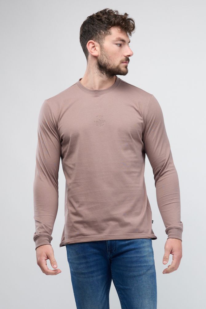 טי שירט ארוכה לגברים עם לוגו Nautica תלת ממדי