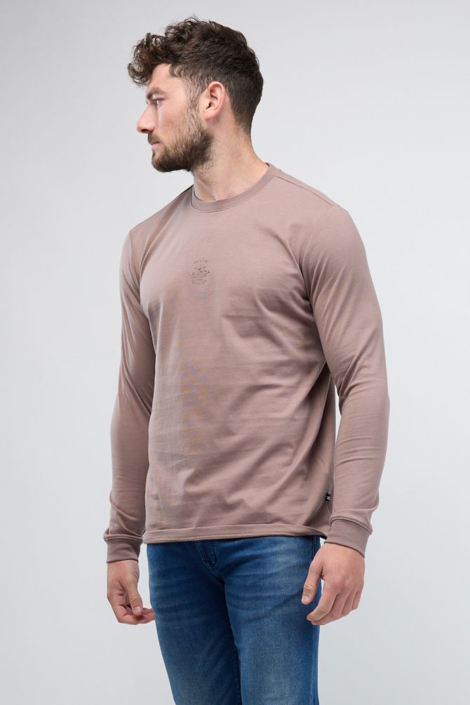 טי שירט ארוכה לגברים עם לוגו Nautica תלת ממדי