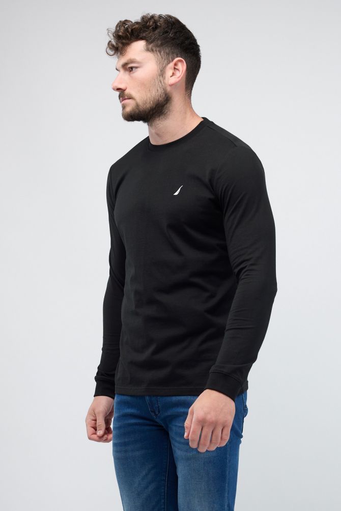 טי שירט ארוכה עם הדפס Nautica לגברים