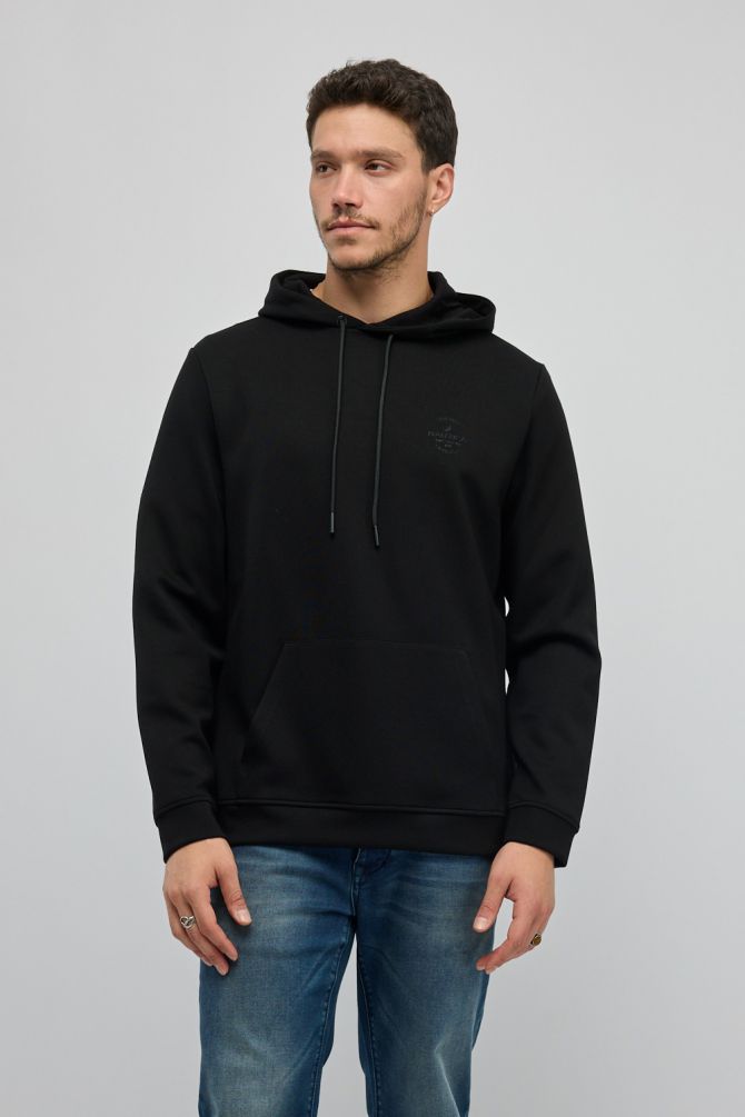 סווטשירט עם קפוצ’ון ולוגו רקום בגב Nautica לגברים