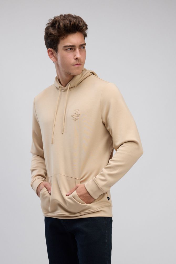 סווטשירט עם קפוצ’ון ולוגו רקום בגב Nautica לגברים