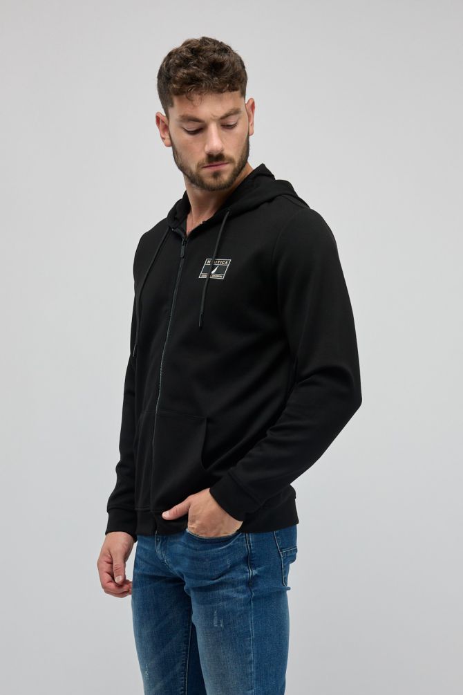 סווטשירט עם רוכסן ולוגו Nautica לגברים