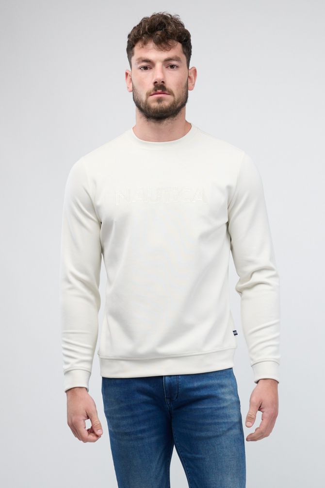 סווטשירט Nautica עם רקמה לגברים