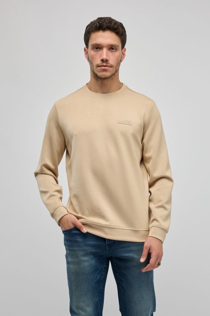 סווטשירט Nautica עם רקמה דו צדדית לגברים