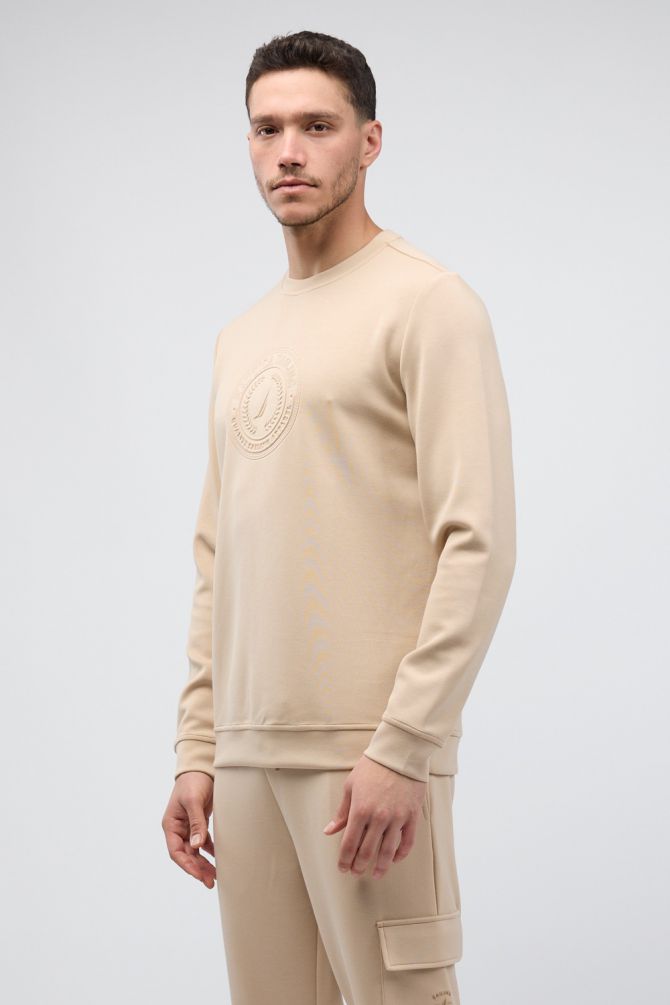 סווטשירט Nautica עם דוגמא תלת ממדית לגברים