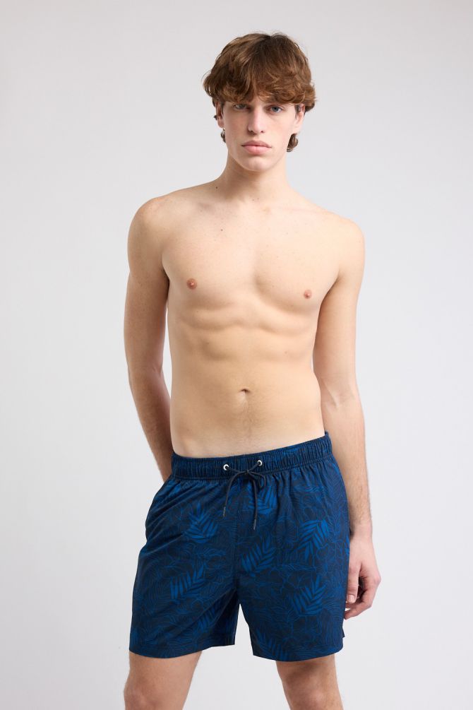 מכנסי בגד ים Nautica לגברים דוגמא טרופית