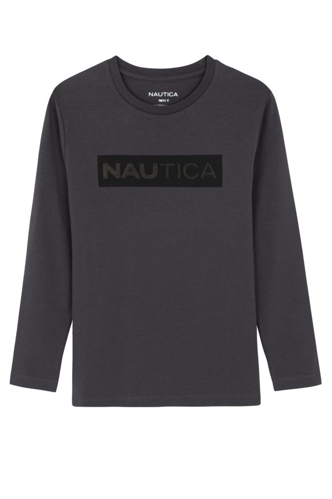 טי שירט עם לוגו משולב לילדים (2-14)