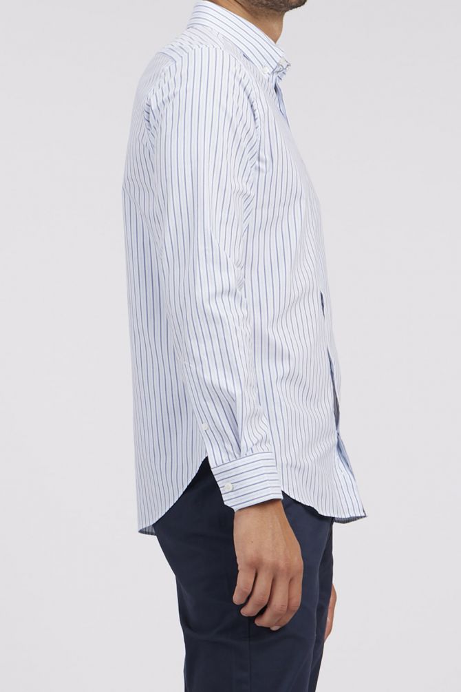 חולצה מכופתרת פסים SLIM FIT סטרץ’