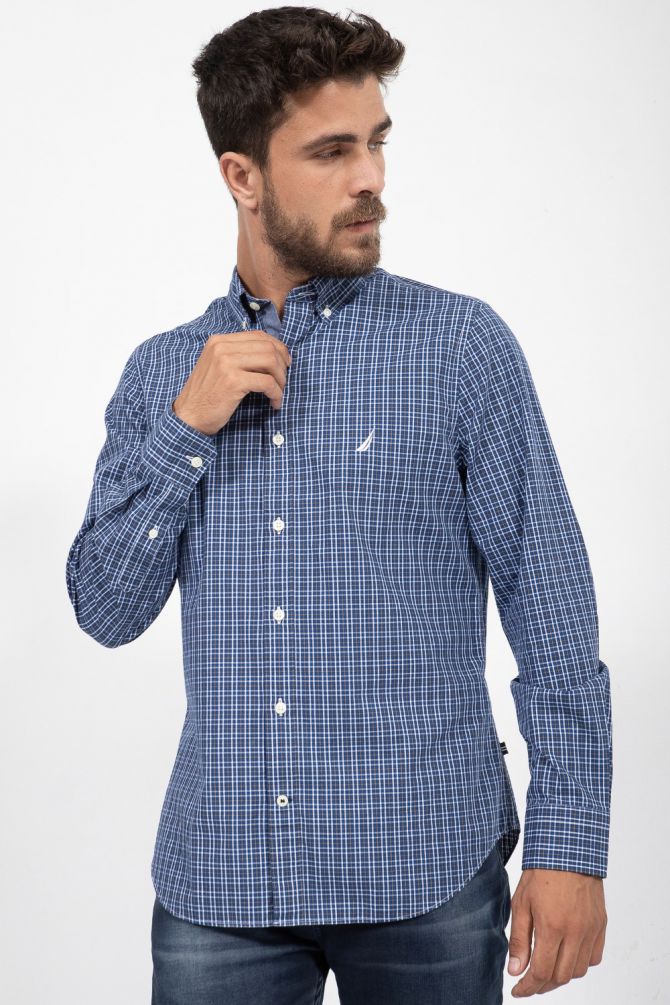 חולצה מכופתרת TAILORED FIT בהדפס משבצות