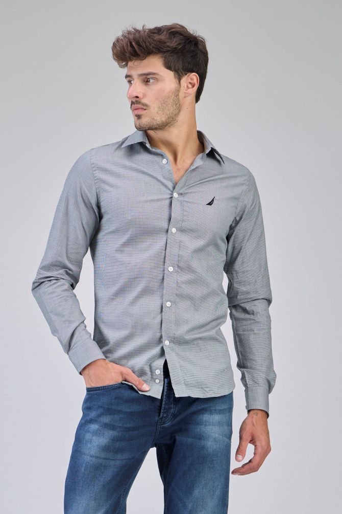 חולצה מכופתרת TAILORED FIT עם טקסטורה