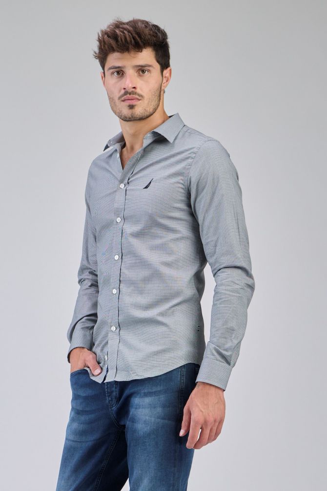 חולצה מכופתרת TAILORED FIT עם טקסטורה