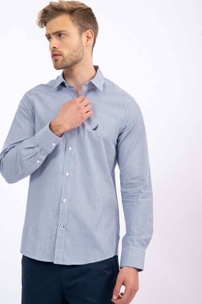 חולצה מכופתרת TAILORED FIT בהדפס פסים
