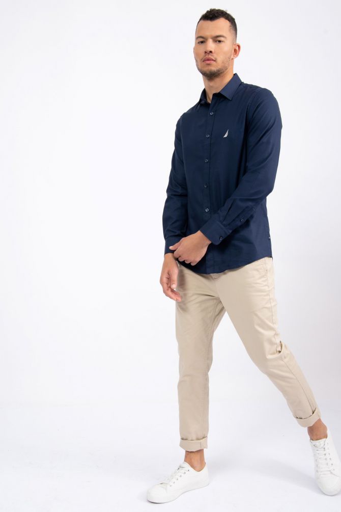 חולצה מכופתרת TAILORED FIT מבד אוקספורד