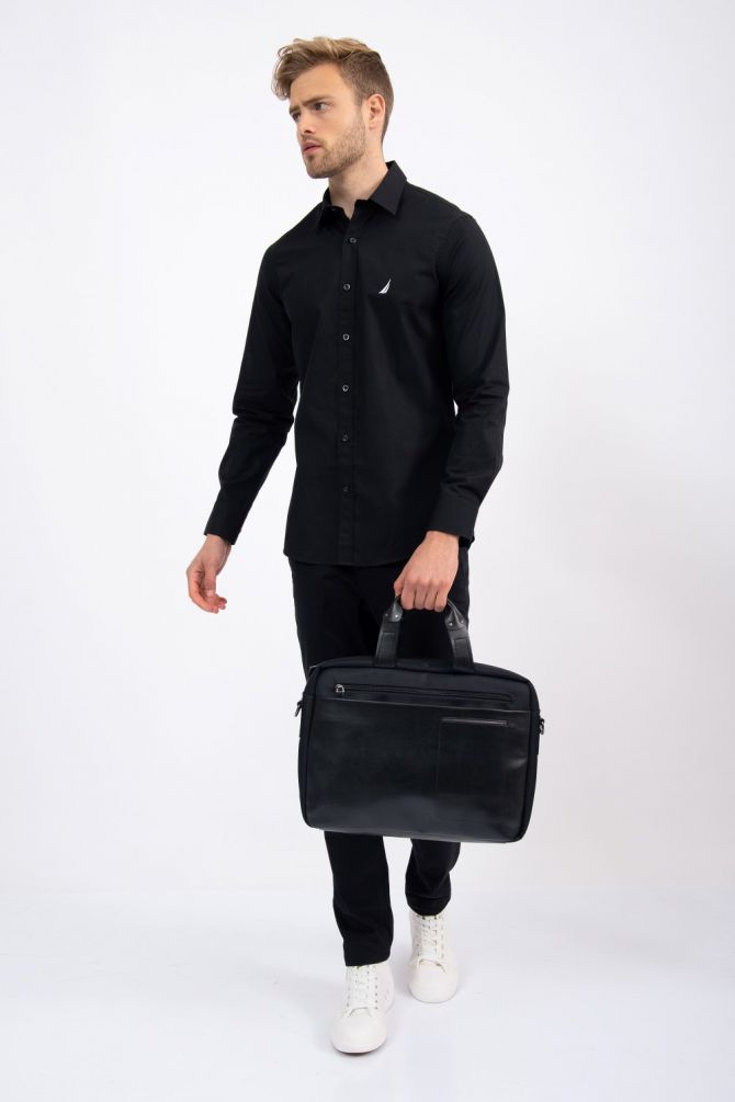 חולצה מכופתרת TAILORED FIT עם רקמת לוגו