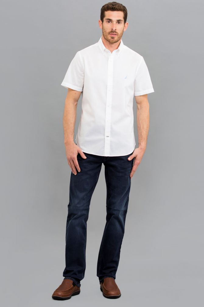 חולצה מכופתרת קצרה לגבר