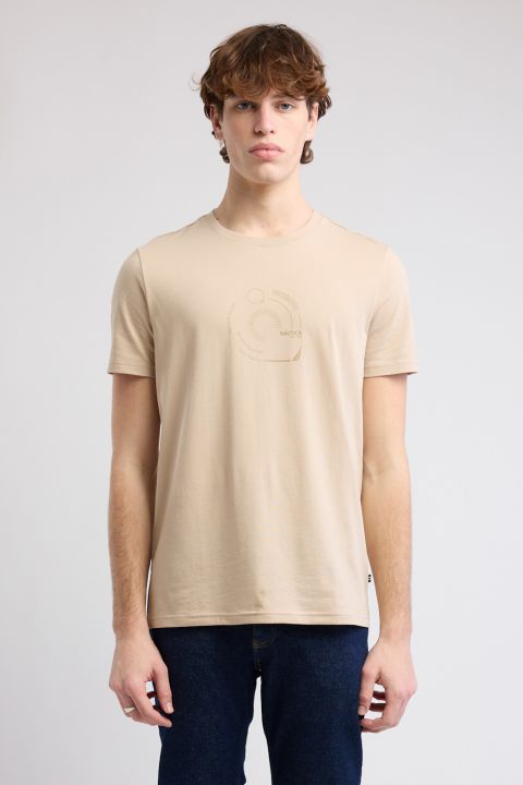 טי שירט קצרה עם הדפס Nautica לגברים