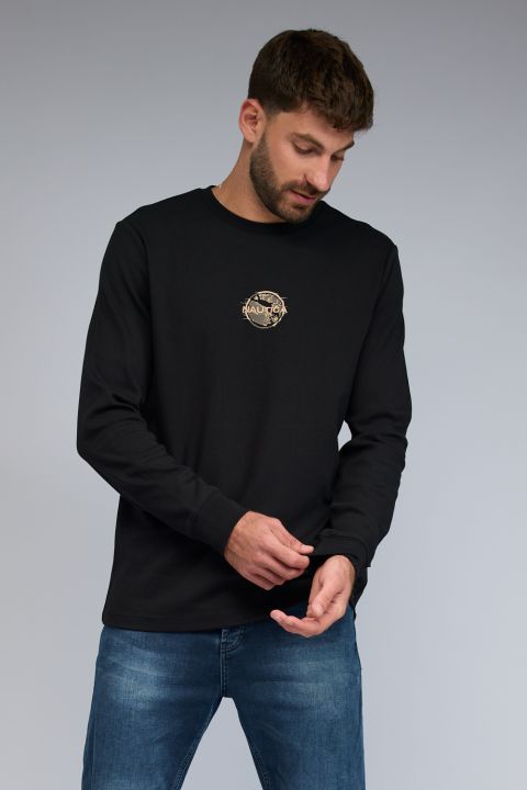 סווטשירט עם הדפס Nautica לגברים