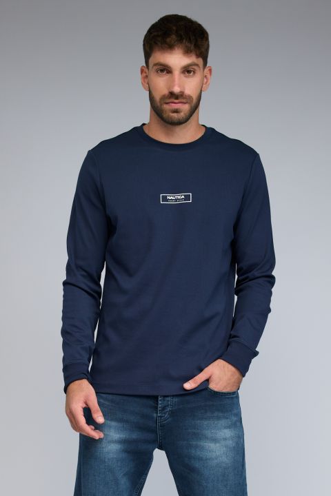 סווטשירט עם הדפס Nautica לגברים