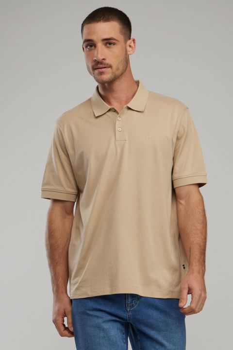 חולצת פולו Nautica לגברים עם לוגו רקום