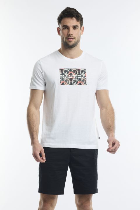 חולצה קצרה לגברים עם לוגו נאוטיקה