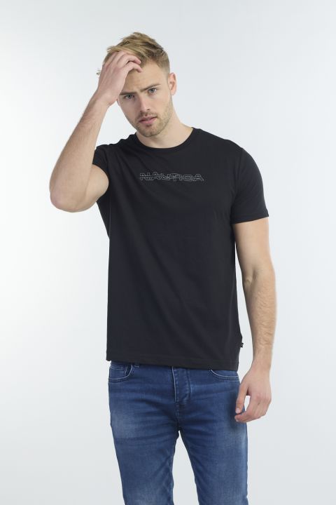 חולצה קצרה לגברים עם לוגו נאוטיקה