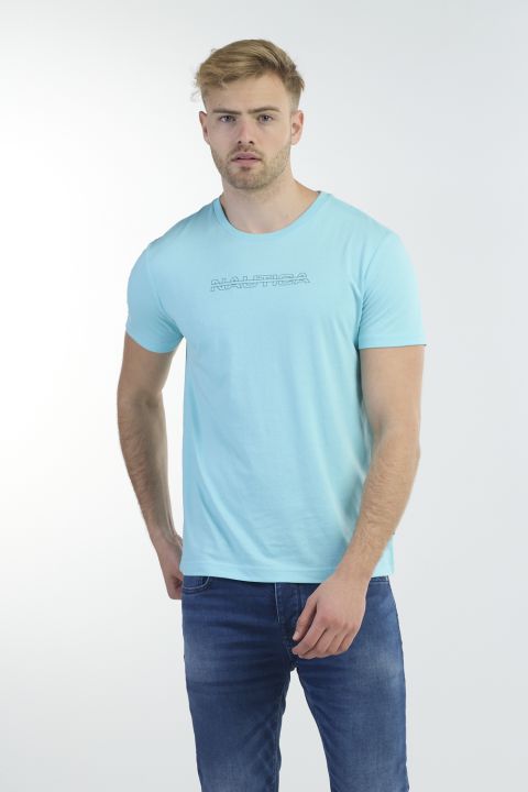 חולצה קצרה לגברים עם לוגו נאוטיקה