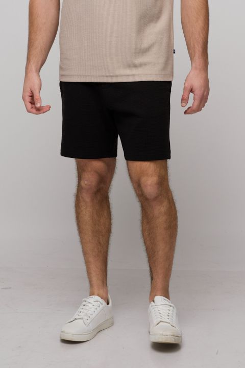 מכנסי ברמודה Nautica עם טקסטורה לגברים