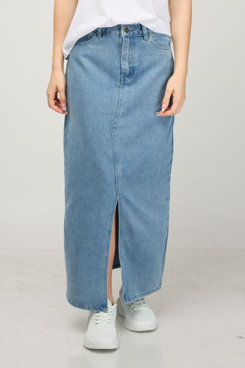 חצאית ג’ינס ארוכה לנשים