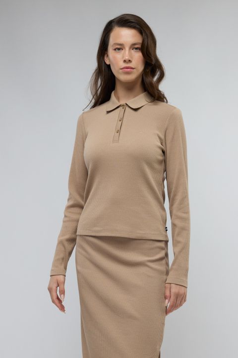 חולצת פולו Nautica שרוול ארוך לנשים