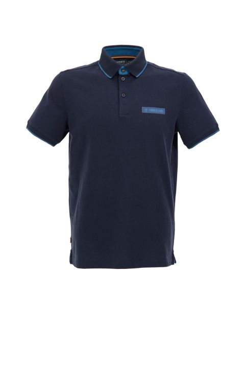 חולצת פולו עם הדפס לוגו בחזה