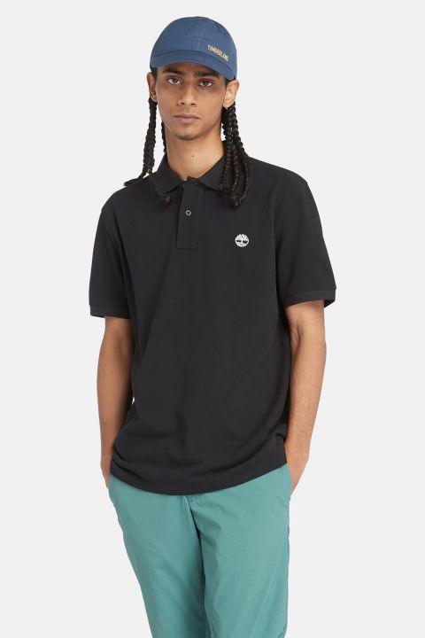 חולצת פולו Millers River עם צווארון ולוגו רקום לגברים