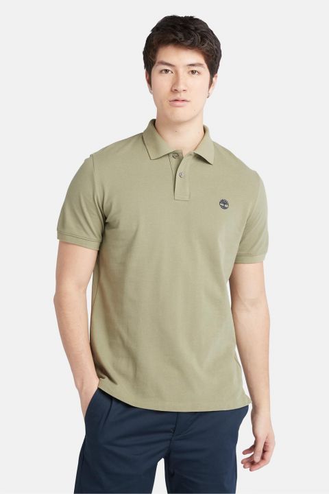 חולצת פולו Millers River עם צווארון ולוגו רקום לגברים