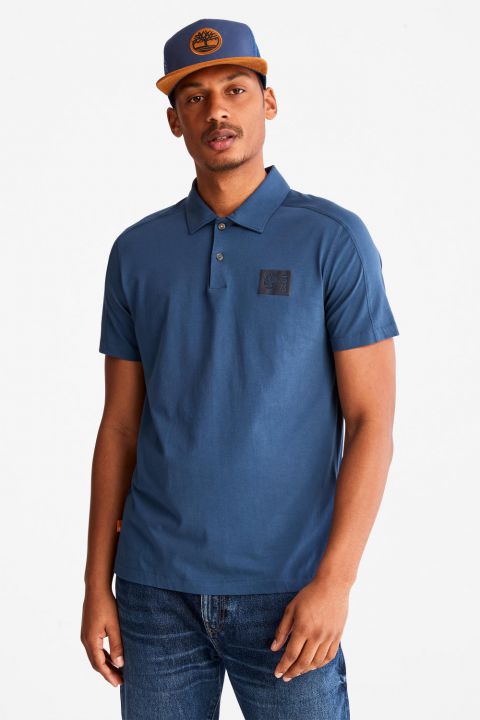 חולצת פולו עם הדפסה משולבת של לוגו טימברלנד