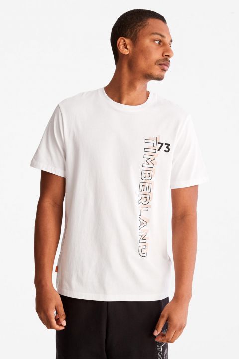 טי שירט לגבר עם הדפס לאורך של  TIMBERLAND