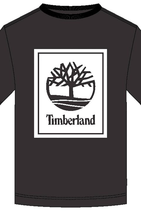 טי שירט עם הדפס עץ בריבוע