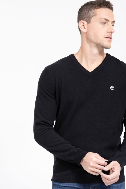 סריג עם מפתח צוואר וי