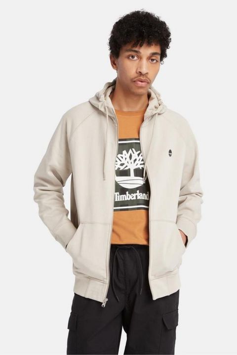 סווטשירט עם כובע ורוכסן מלא