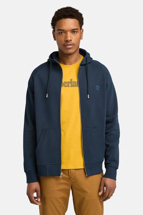 סווטשירט עם כובע ורוכסן מלא