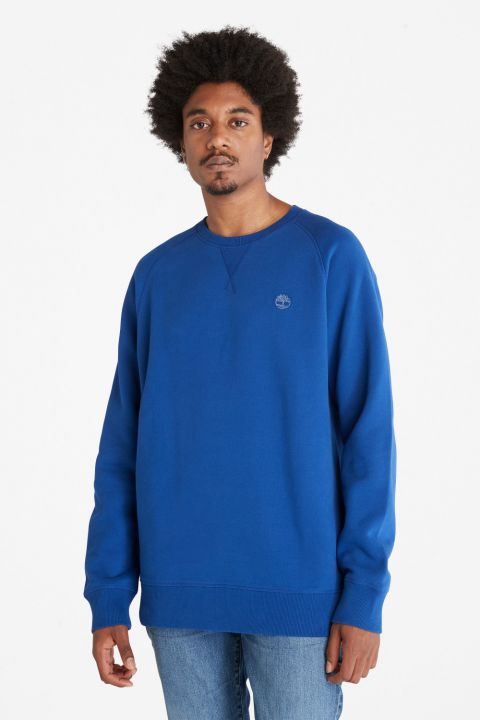 סווטשירט חלק עם רקמת לוגו