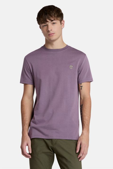 טי שירט ג’רסי מפתח עגול עם רקמת לוגו