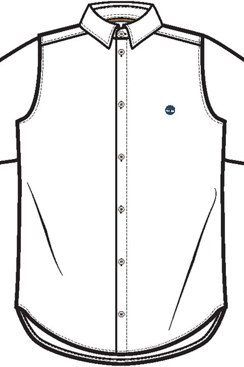 חולצה מכופתרת קצרה עם לוגו