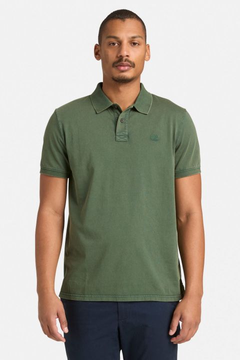 חולצת פולו קצרה לגברים עם לוגו Timberland רקום