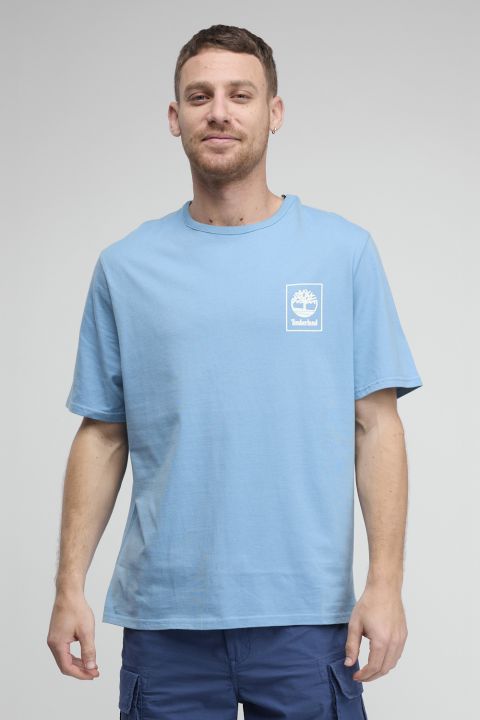 טי שירט Timberland עם הדפס לוגו מרובע לגברים